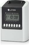 Lathem Calculating Electronic Time Clock, Gray