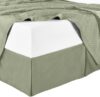 sheetsnthings California King Microfiber Bed Skirt, Sage