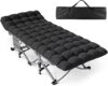 ZENPETIO Camping Cot With Mattress, Foldable Padded