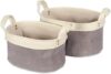 DII Canvas Laundry Basket, Gray Colorblock Set