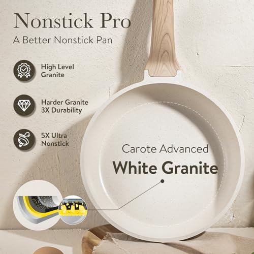 CAROTE 14 Pcs Nonstick Cookware Set With Utensils - Image 3