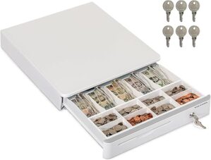 Volcora Cash Register Drawer With Removable Coin Tray