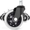BF BRIGHTFIELD Caster Wheels Set: Heavy Duty, Safe 3″ Rubber