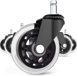 BF BRIGHTFIELD Caster Wheels Set: Heavy Duty, Safe 3″ Rubber