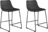 Signature Design by Ashley Centiar Counter Height Modern Barstool, Black