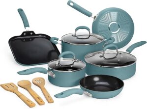 Goodful Ceramic Nonstick Pots And Pans Set, 12-Piece