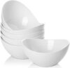 Samsle Ceramic White Oval Salad Bowls Set