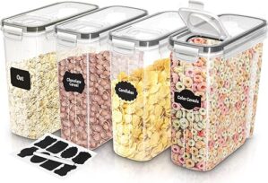 Utopia Kitchen Cereal Containers Airtight Storage, 4 Pack