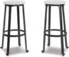 Signature Design by Ashley Challiman Industrial Pub Height Barstool, White