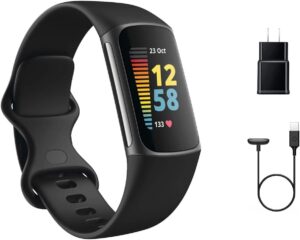 Fitbit Charge 5 Fitness Tracker Power Bundle