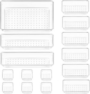 Vtopmart Clear Plastic Drawer Organizers Set