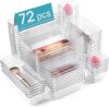 Vtopmart Clear Plastic Drawer Organizers Set, 72 PCS