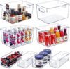 SKTEET Clear Plastic Storage Bins Set