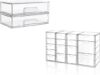 Vtopmart Clear Stackable Storage Drawers, 16 Drawers