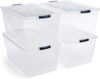 Rubbermaid Cleverstore 95 Qt Stackable Clear Storage Bins