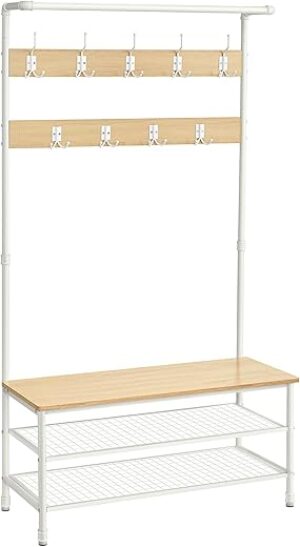 VASAGLE Coat Rack Hall Tree With Shoe Storage