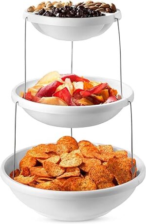 Masirs Collapsible 3-Tier Bowl: Decorative Design
