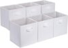 Amazon Basics Collapsible Fabric Storage Cube Organizer, White