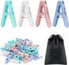 Rovedcity Colorful Plastic Clothes Pins, 56Pcs