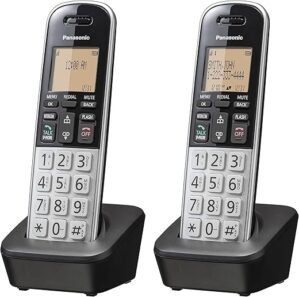 Panasonic Compact Cordless Phone, 2 Handset - KX-TGB812S