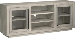 Signature Design by Ashley Contemporary Gray Accent Cabinet With Shelves