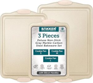 BAKKENMASTER Cookie Sheets Nonstick Set - 3-Piece