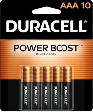 DURACELL Coppertop AAA Batteries, Power Boost, 10 Count