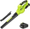 SnapFresh Cordless 20V Leaf Blower With Battery