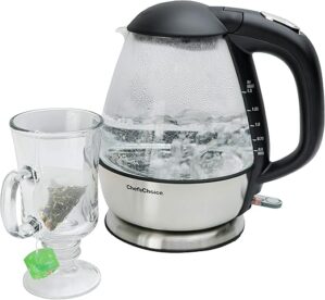 Chef's Choice Cordless Electric Glass Kettle, 1.5-Liter