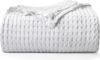 Utopia Bedding Cotton Waffle Blanket 300 GSM (White)