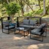 EAST OAK Courtyard 4-Piece Patio Furniture Set
