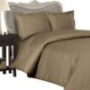 Egyptian Cotton Factory Dark Brown Damask Stripe Comforter Set