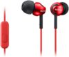 Sony Deep Bass Earphones with Mic – Red