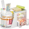 Marbrasse Desk Organizer With 360° Rotating Holder