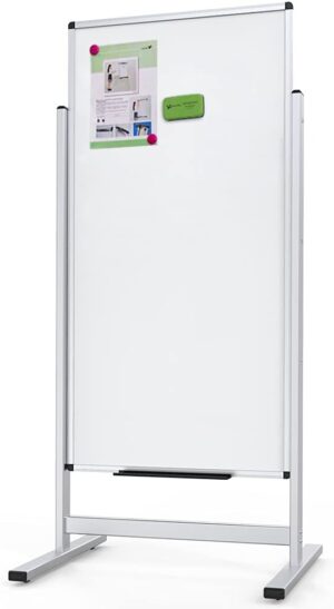 VIZ-PRO Double-Sided Magnetic Stand Whiteboard, 48×24