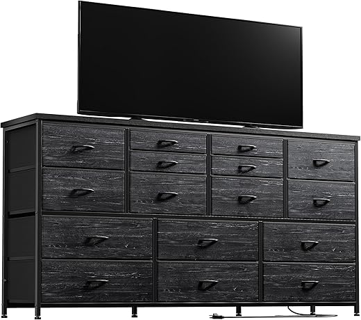 EnHomee Dresser TV Stand With Power Outlet