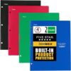 Five Star DuraShield Antimicrobial 2 Pocket Folders, 4 Pack (330010)