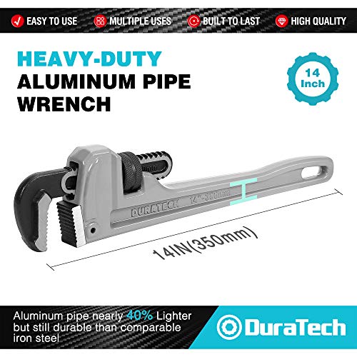 DURATECH 14-Inch & 24-Inch Heavy Duty Aluminum Pipe Wrench - Image 3