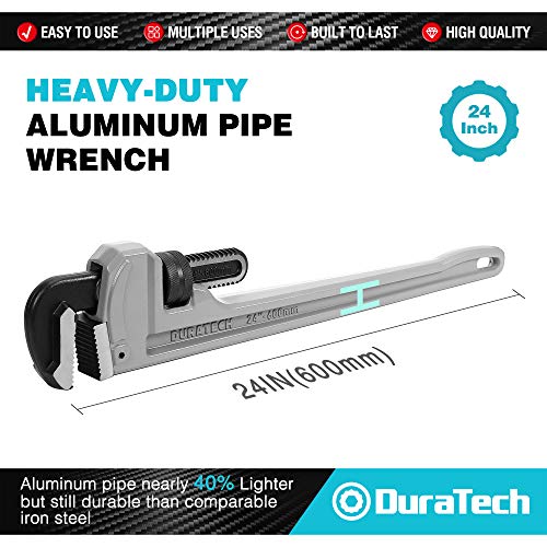 DURATECH 14-Inch & 24-Inch Heavy Duty Aluminum Pipe Wrench - Image 4