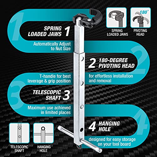 DURATECH Telescoping Basin & Tub Drain Remover Tool - Image 2
