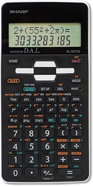 Sharp EL-531TGBBW Scientific Calculator With Cover