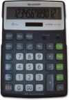Sharp EL-R297BBK 12-Digit Recycled Plastic Calculator
