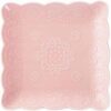 YBK Tech Elegant Square Embossed Lace Plate