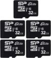 SP Silicon Power Elite 32GB 5-Pack MicroSD Card