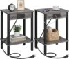 VIMBER End Table Set With Charging Station