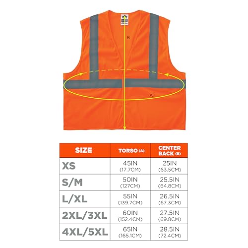 Ergodyne GloWear 8205HL Reflective Safety Vest, Orange - Image 3