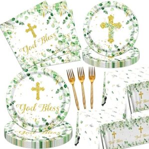 GREHUMOR Eucalyptus Baptism Communion Tableware Set