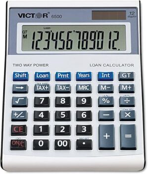 Victor Executive Desktop Loan Calculator, 12-Digit LCD