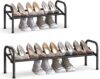 SONGMICS Expandable 1 Tier Adjustable Shoe Rack
