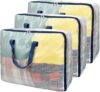 Ineetatu Extra Large Zipper Storage Bags, 3 Pack